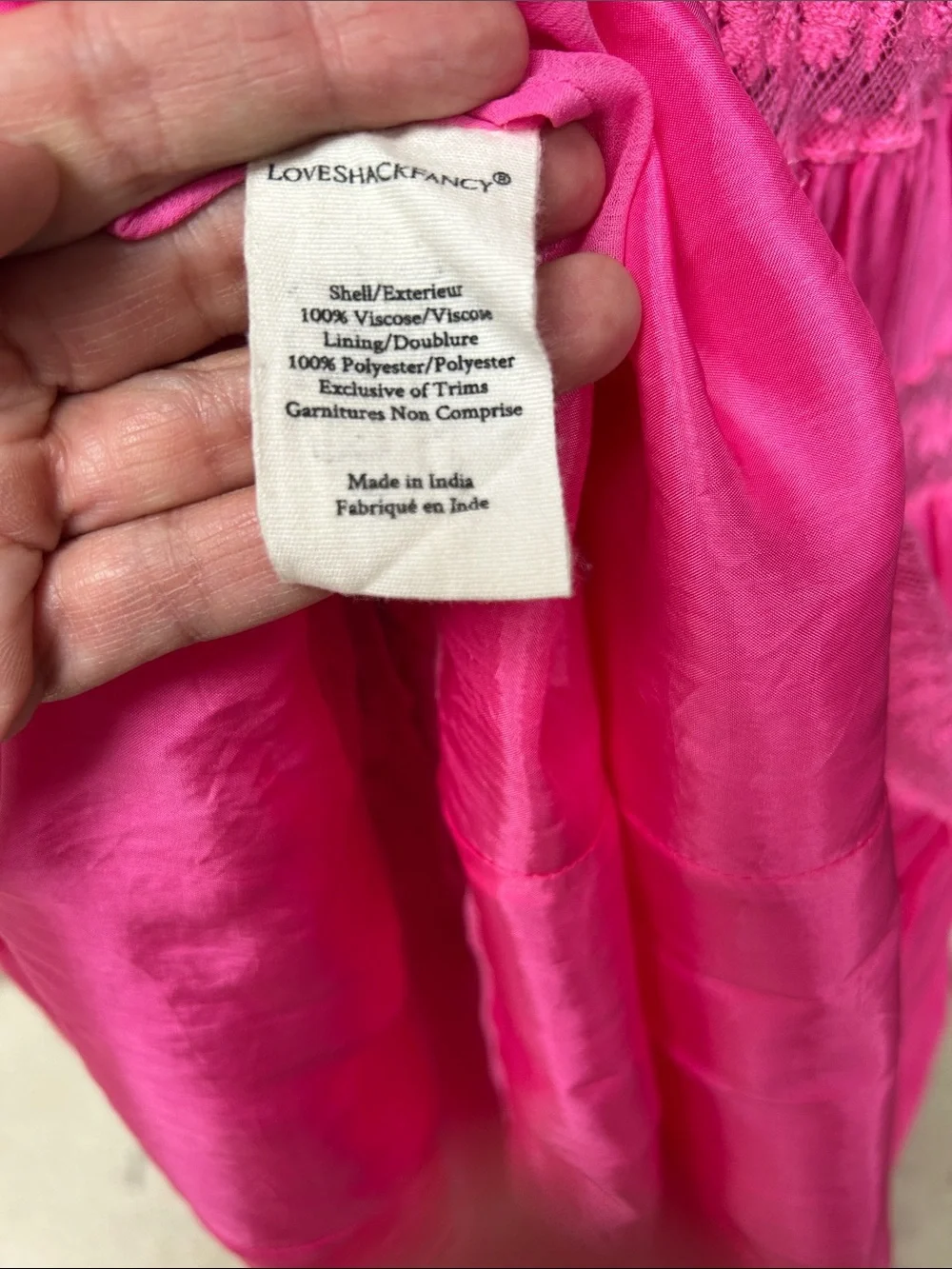 LoveShackFancy Hot Pink Halter Maxi Dress - As Is - Picture 11 of 16